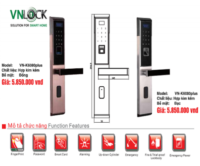 Khóa vân tay VN-K6080Plus